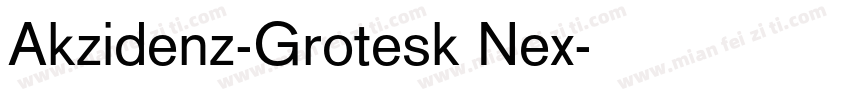 Akzidenz-Grotesk Nex字体转换
